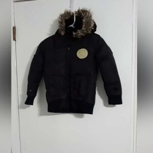 Appaman Boys Faux Fur Hooded Down Fill Parka Coat Sz 8
